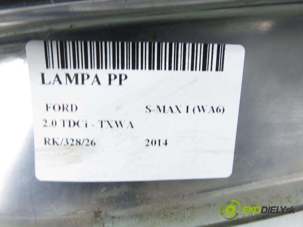 FORD S-MAX (WA6) MINIVAN 2014 120,00 2.0 TDCi - TXWA 1997,00 Svetlo PP 6M2113W029AL ; 1EJ00925002