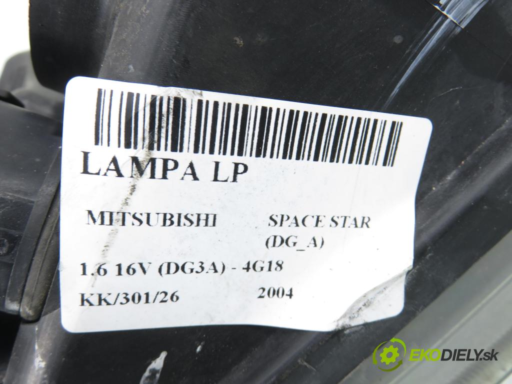 MITSUBISHI SPACE STAR nadwozie wielkoprzestrzenne (MPV) (DG_A) MINIVAN 2004 72,00 1.6 16V (DG3A) 98 - 4G18 1584,00 Svetlo LP