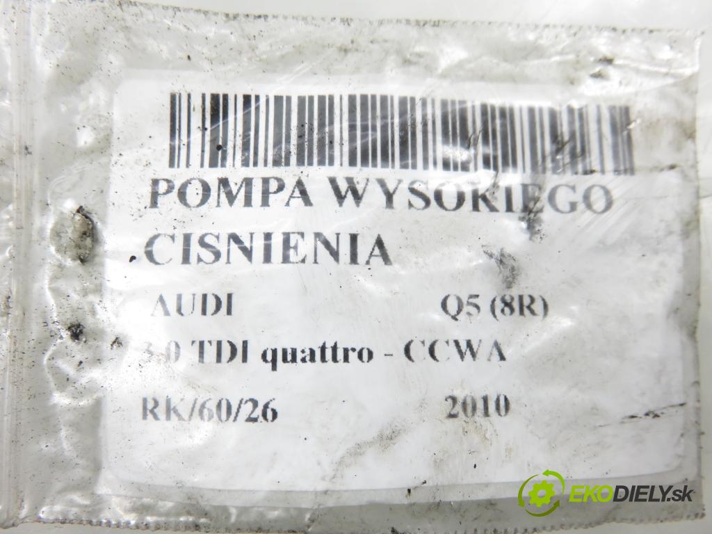 AUDI Q5 (8R) SUV 2010 176,00 3.0 TDI quattro - CCWA 2967,00 Pumpa vysokého tlaku 059130755BB ; 0445010611 ; 0928400748