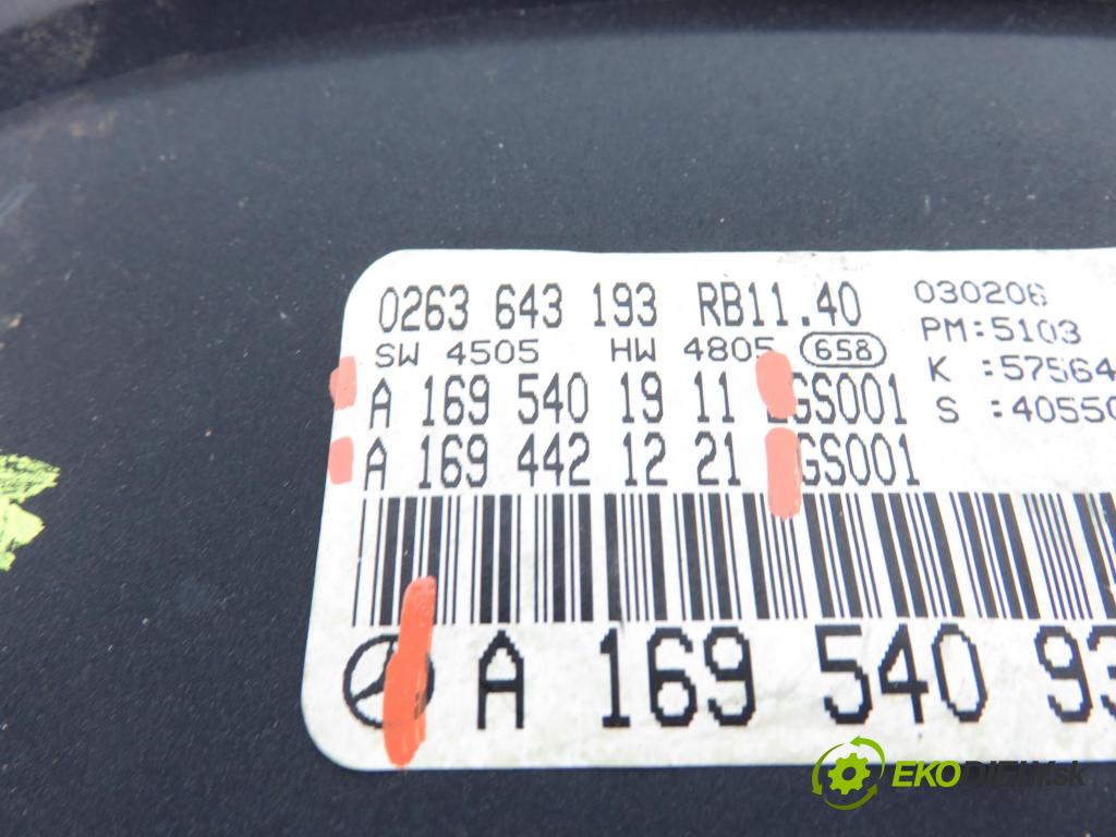 MERCEDES-BENZ KLASA B Sports Tourer (W245) MINIVAN 2006 85,00 B 170 (245.232) - M 266.940 1699,00 Prístrojovka elektrický A1695409347 ; A1695401911 ; A1694421221