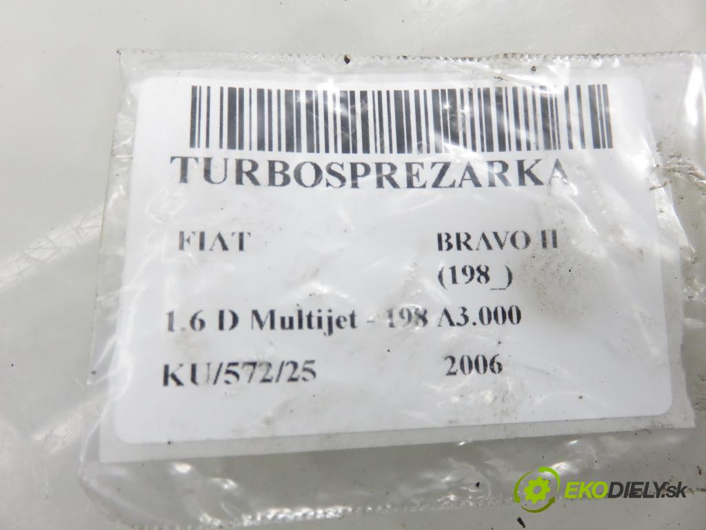 FIAT BRAVO II (198_) HB 2006 77,00 1.6 D Multijet - 198 A3.000 1598,00 Turbodúchadlo 55209152 (Turbodúchadlo (kompletné))