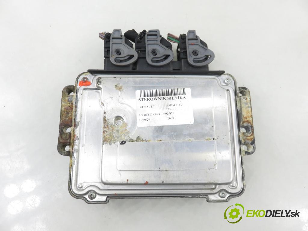 RENAULT ESPACE IV (JK0/1_) MINIVAN 2005 85,00 1.9 dCi 116 - F9Q 820 1870,00 Riadiaca jednotka Motor 0281011723 ; 8200311539