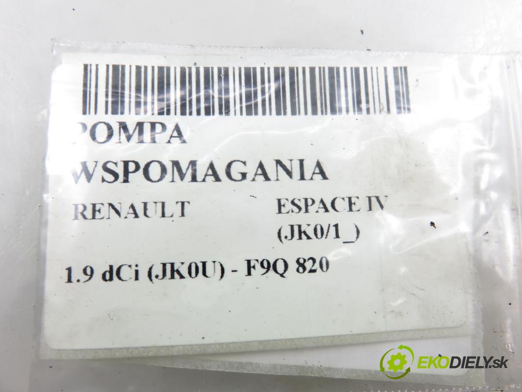 RENAULT ESPACE IV (JK0/1_) MINIVAN 2005 85,00 1.9 dCi 116 - F9Q 820 1870,00 pumpa servočerpadlo  (Servočerpadlo)