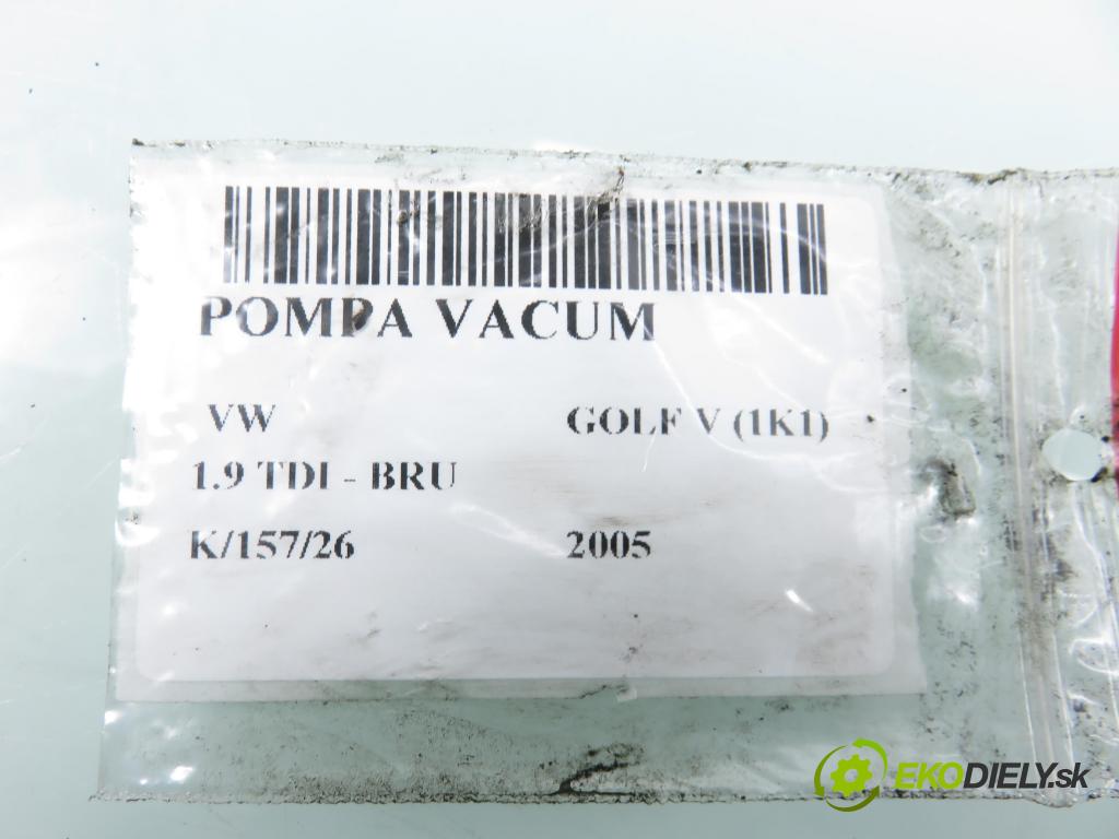 VW GOLF V (1K1) HB 2005 66,00 1.9 TDI PD 90 - BRU 1896,00 Pumpa vákuová 038145209E