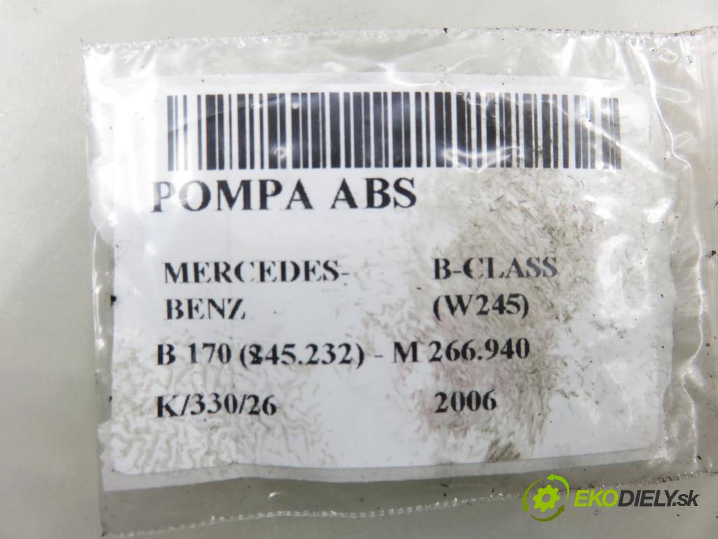 MERCEDES-BENZ KLASA B Sports Tourer (W245) MINIVAN 2006 85,00 B 170 (245.232) - M 266.940 1699,00 pumpa ABS 0265950505 ; 0054319512 ; 0265235051 (Pumpa ABS)