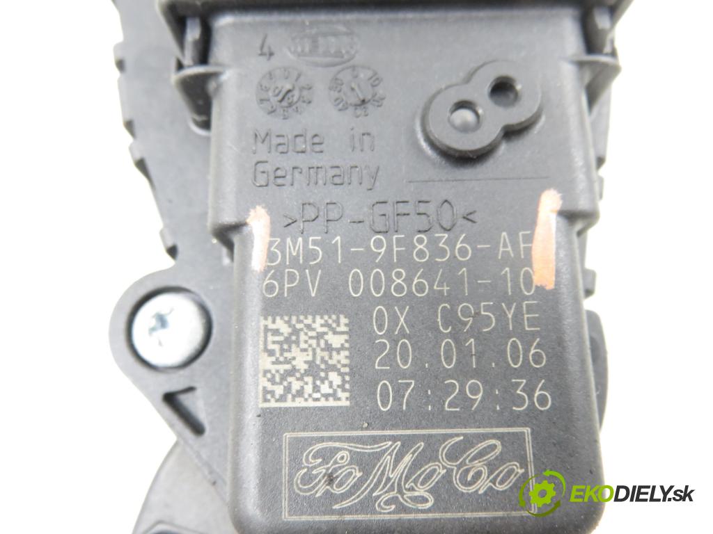 FORD FOCUS C-MAX (DM2) MINIVAN 2006 85,00 1.8 TDCi - KKDA 1753,00 potenciometr plynového pedálu 3M519F836AF (Potenciometr plynového pedálu)