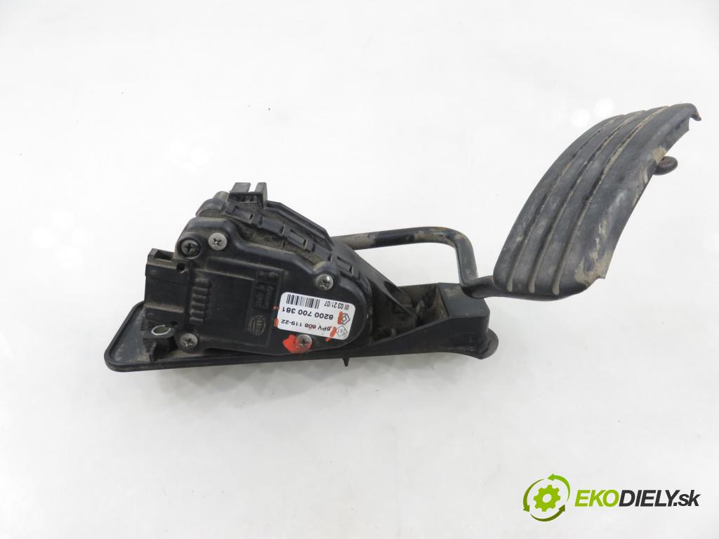 RENAULT ESPACE IV (JK0/1_) MINIVAN 2007 100,00 2.0 (JK09) - F4R 792 1998,00 potenciometr plynového pedálu 8200700381 ; 6PV00811922 (Potenciometr plynového pedálu)