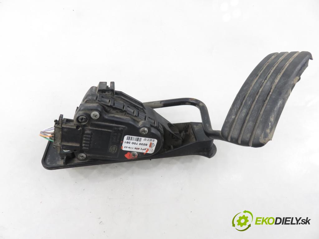 RENAULT ESPACE IV (JK0/1_) MINIVAN 2007 100,00 2.0 (JK09) - F4R 792 1998,00 potenciometr plynového pedálu 8200700381 ; 6PV00811922 (Potenciometr plynového pedálu)