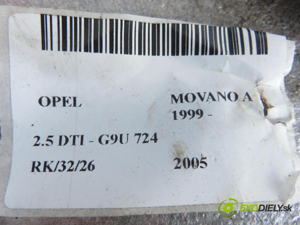 OPEL MOVANO Furgon (X70) FURGON 2005 84,00 2.5 DTI - G9U 724 2464,00 Listové pero zadné