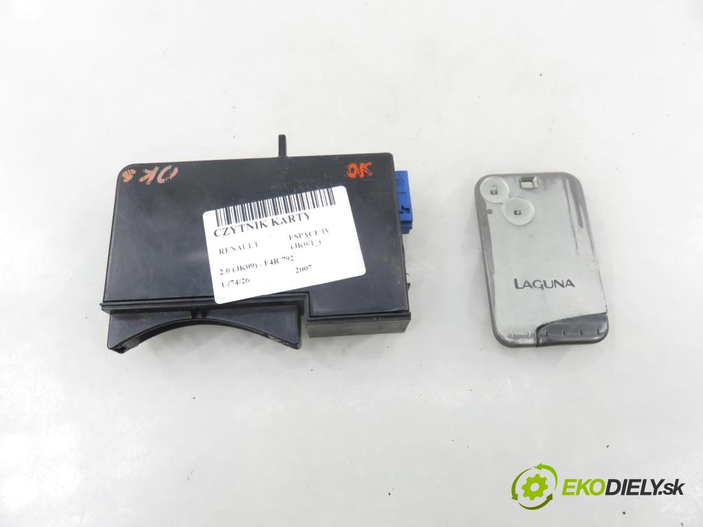 RENAULT ESPACE IV (JK0/1_) MINIVAN 2007 100,00 2.0 (JK09) - F4R 792 1998,00 čítač KARTY: 