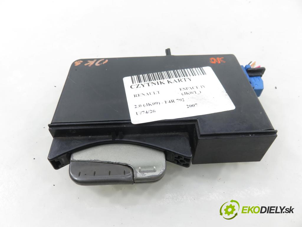 RENAULT ESPACE IV (JK0/1_) MINIVAN 2007 100,00 2.0 (JK09) - F4R 792 1998,00 CZYTNIK KARTY: