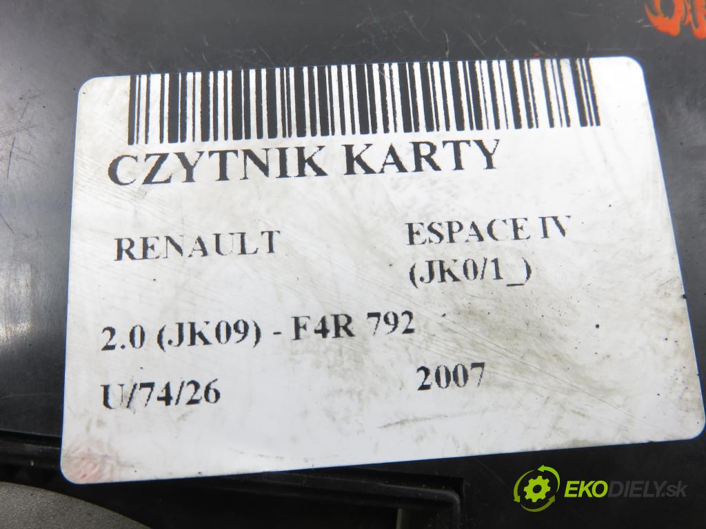 RENAULT ESPACE IV (JK0/1_) MINIVAN 2007 100,00 2.0 (JK09) - F4R 792 1998,00 CZYTNIK KARTY: