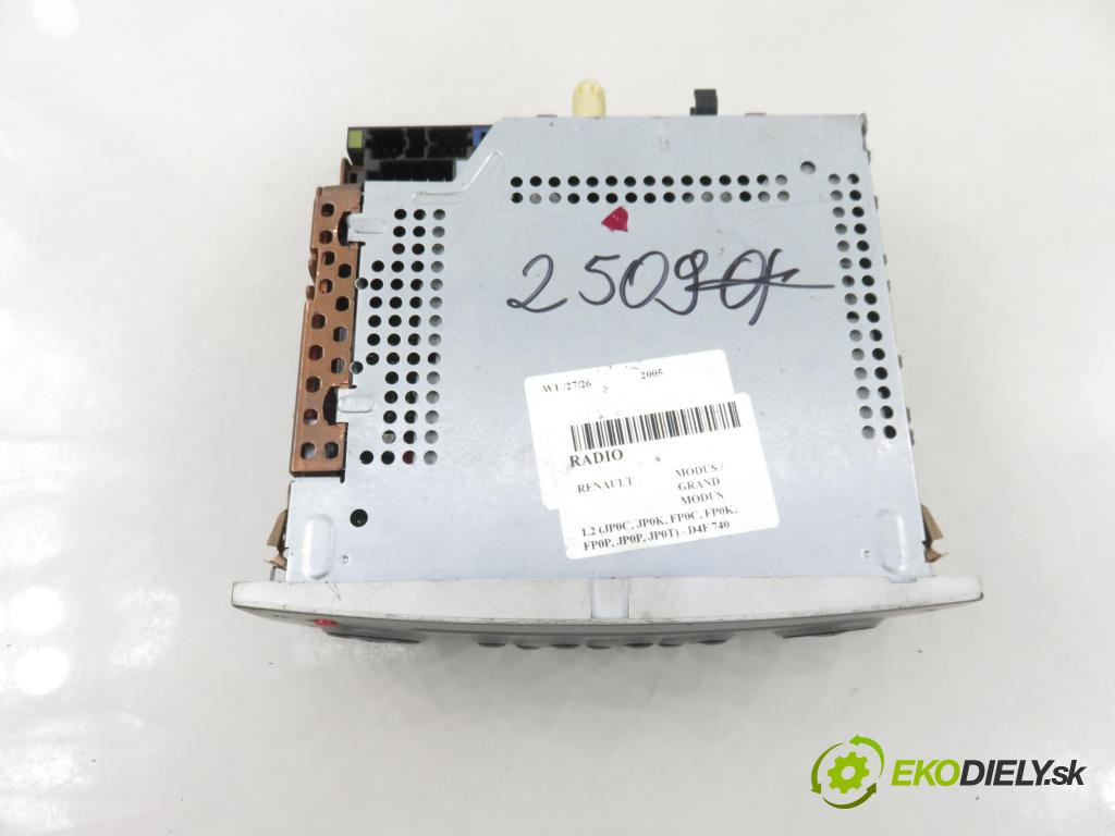RENAULT MODUS / GRAND MODUS (F/JP0_) HB 2005 55,00 1.2 (JP0C, JP0K, FP0C, FP0K, FP0P, JP0P, JP0T) - D 1149,00 RADIO 8200357388