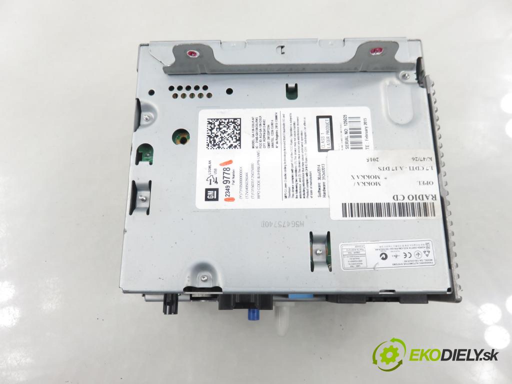 OPEL MOKKA / MOKKA X CROSSOVER 2015 96,00 1.7 CDTI - A 17 DTS 1686,00 RADIO CD 23499778