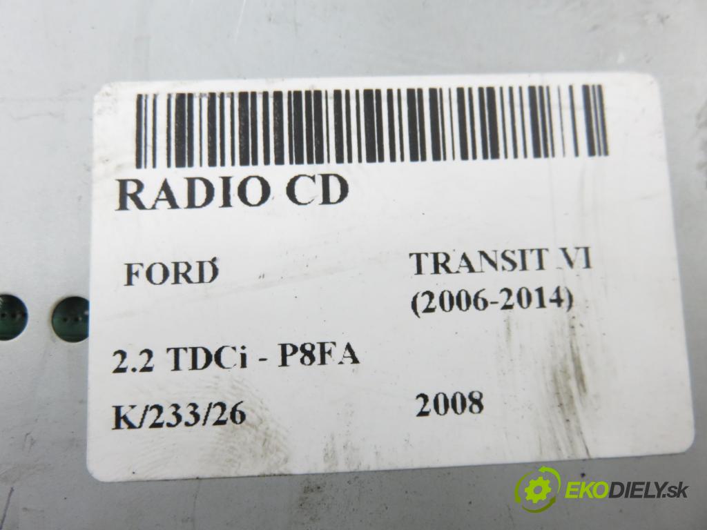 FORD TRANSIT Furgon (FA_ _) FURGON 2008 63,00 2.2 TDCi - P8FA 2198,00 RADIO CD 8C1T18C815AA