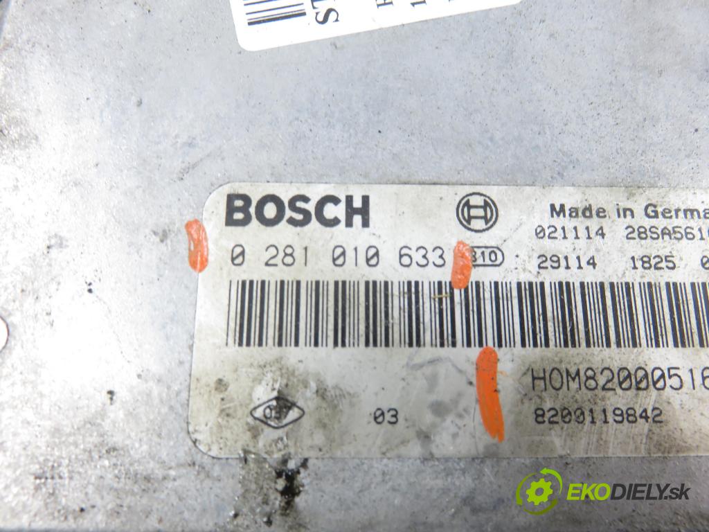 RENAULT TRAFIC II Skrzynia (FL) FURGON 2002 74,00 1.9 dCi - F9Q 760 1870,00 řídící jednotka motora 0281010633