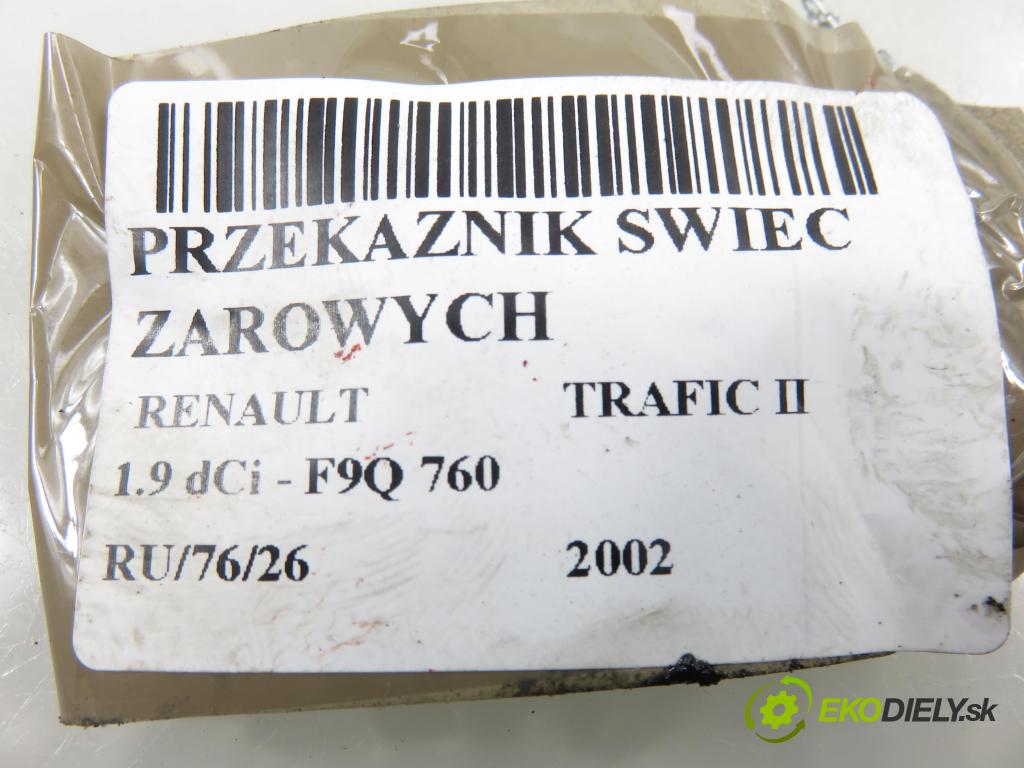 RENAULT TRAFIC II Skrzynia (FL) FURGON 2002 74,00 1.9 dCi - F9Q 760 1870,00 RELÉ: JÚN: 7700115078