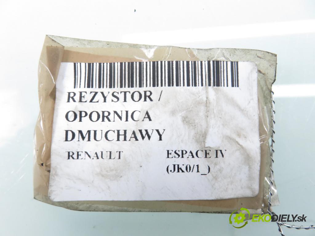 RENAULT ESPACE IV (JK0/1_) MINIVAN 2007 100,00 2.0 (JK09) - F4R 792 1998,00 rezistor / reostat kúrenia 52492365