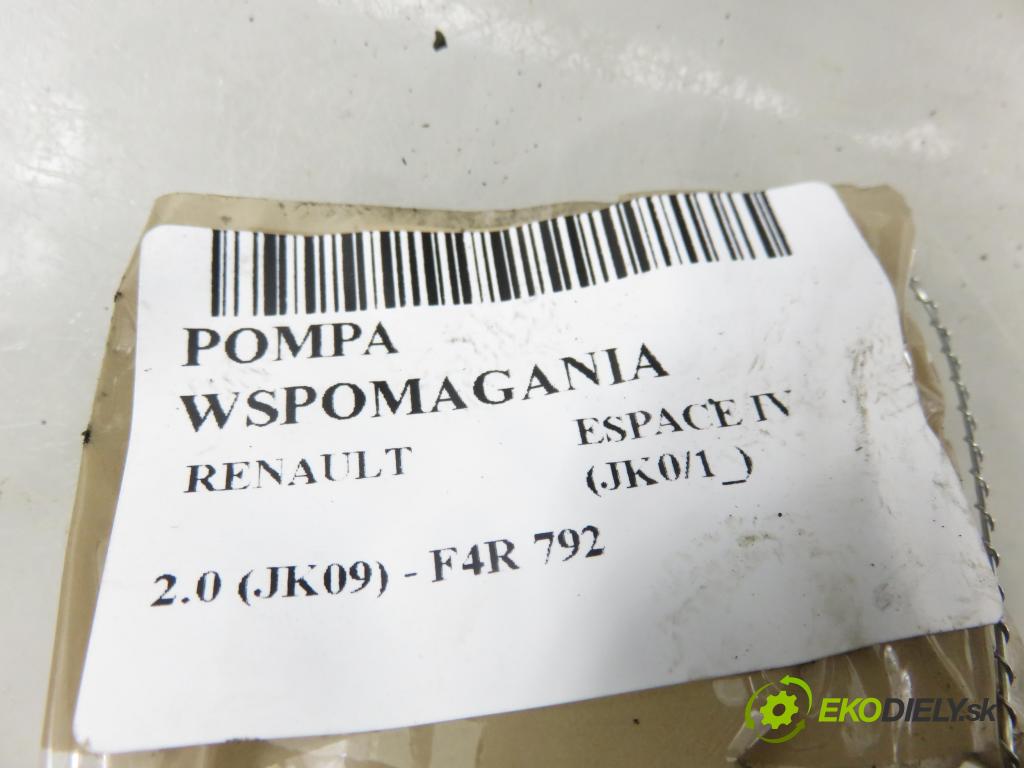RENAULT ESPACE IV (JK0/1_) MINIVAN 2007 100,00 2.0 (JK09) - F4R 792 1998,00 Pumpa servočerpadlo  (Servočerpadlo)