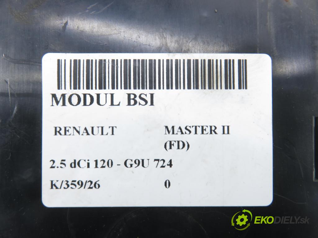 RENAULT MASTER II Skrzynia (FD) FURGON 2004 84,00 2.5 dCi 120 - G9U 724 2464,00 MODUL BSI 28112772