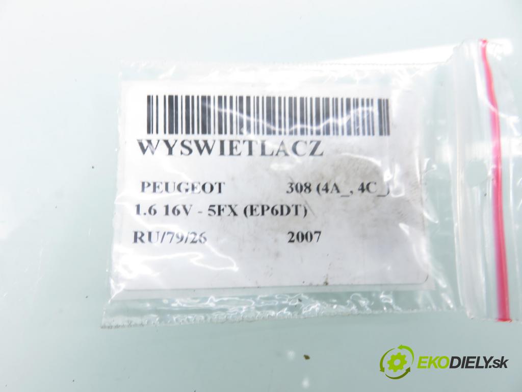 PEUGEOT 308 (4A_, 4C_) HB 2007 110,00 1.6 THP 150 - 5FX (EP6DT) 1598,00 ZOBRAZIT: 9664336480