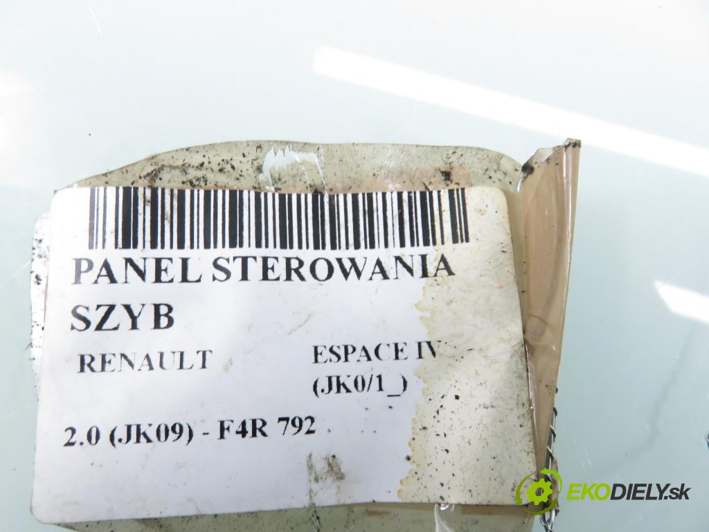 RENAULT ESPACE IV (JK0/1_) MINIVAN 2007 100,00 2.0 (JK09) - F4R 792 1998,00 Panel ovládania okien 8200519359
