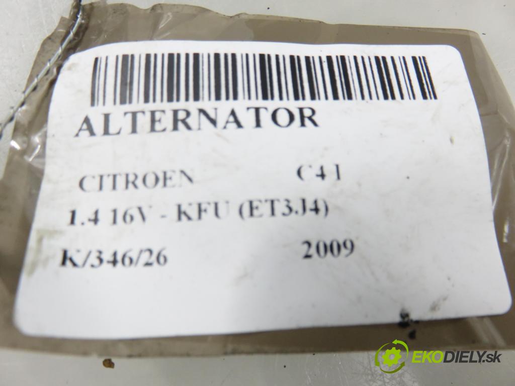 CITROEN C4 I (LC_) HB 2009 65,00 1.4 16V 88 - KFU 1360,00 Alternátor 9656956280 ; TG9B043 (Alternátor)