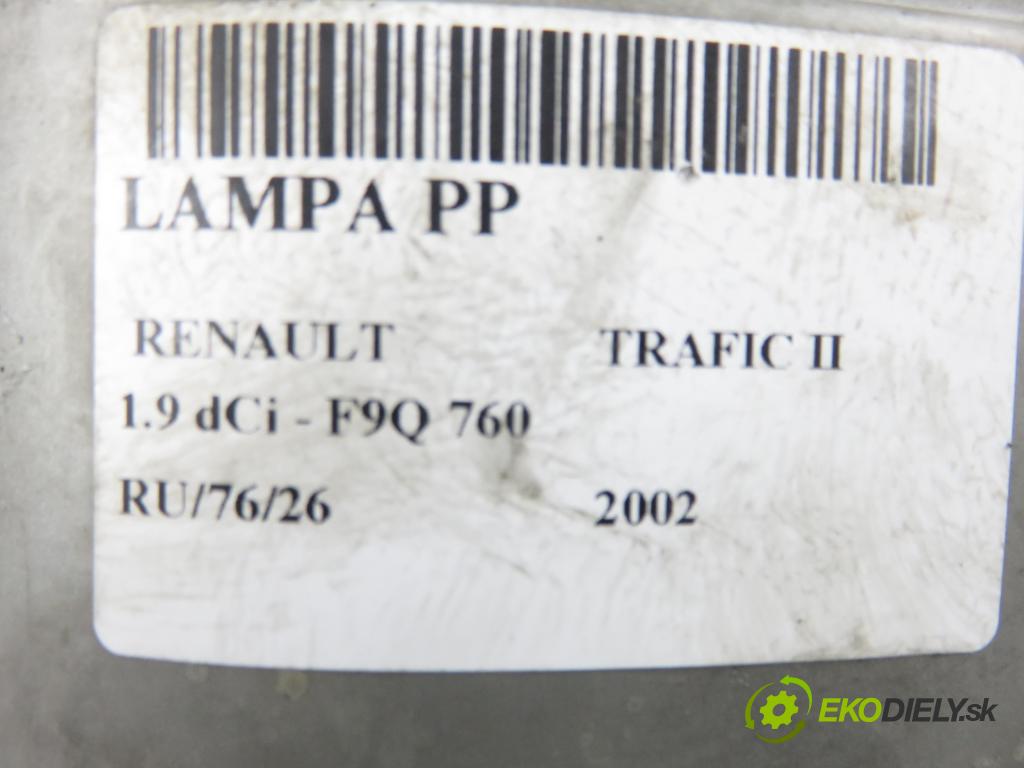 RENAULT TRAFIC II Skrzynia (FL) FURGON 2002 74,00 1.9 dCi - F9Q 760 1870,00 Svetlo PP 7700311372 ; 91165720