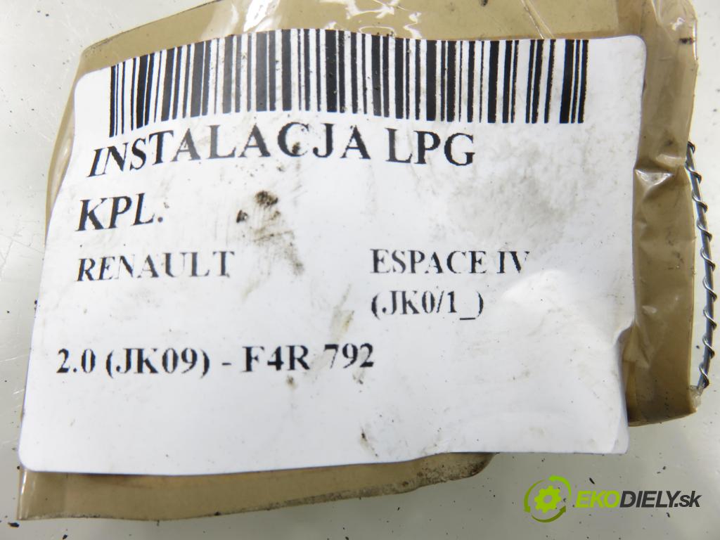 RENAULT ESPACE IV (JK0/1_) MINIVAN 2007 100,00 2.0 (JK09) - F4R 792 1998,00 LPG komplentny 67R014903 ; 67R010973 ; 67R014066