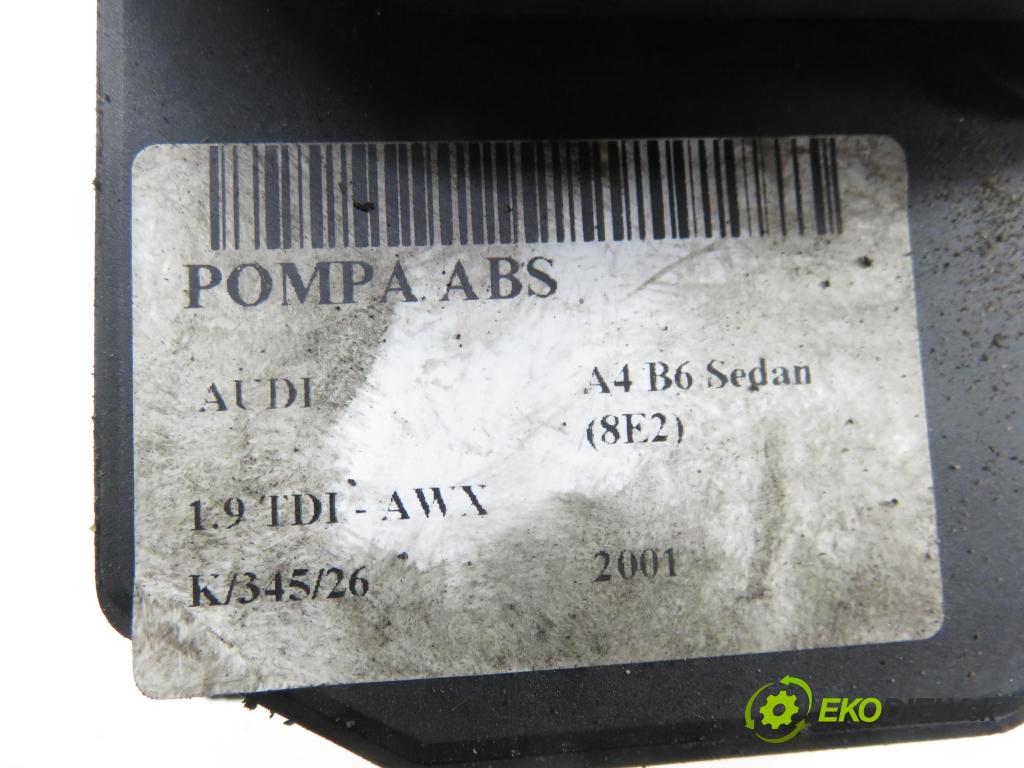 AUDI A4 (8E2, B6) SEDAN 2001 96,00 1.9 TDI PD 130 - AWX 1896,00 pumpa ABS 0265950011 ; 0265225048 (Pumpa ABS)