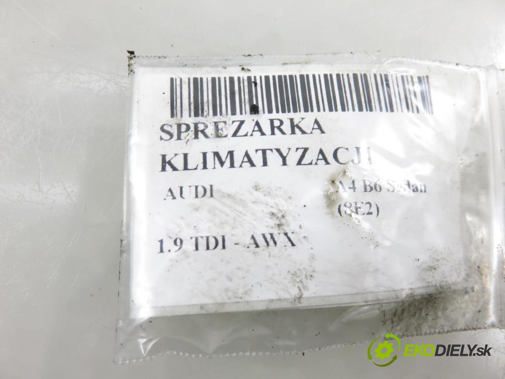 AUDI A4 (8E2, B6) SEDAN 2001 96,00 1.9 TDI PD 130 - AWX 1896,00 KOMPRESOR: klimatizácie  (Kompresor klimatizácie)