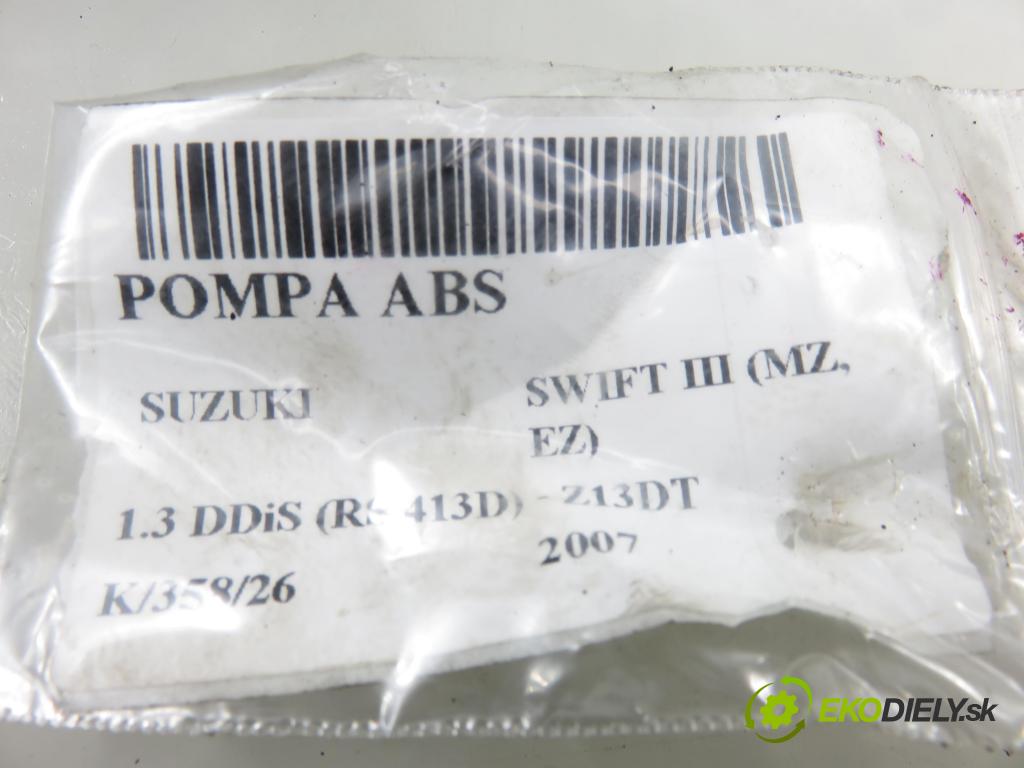 SUZUKI SWIFT III (MZ, EZ) HB 2007 51,00 1.3 DDiS (RS 413D) 69 - Z13DT 1248,00 Pumpa ABS 06210205644 ; 62J1 ; 06210908123 (Pumpa ABS)