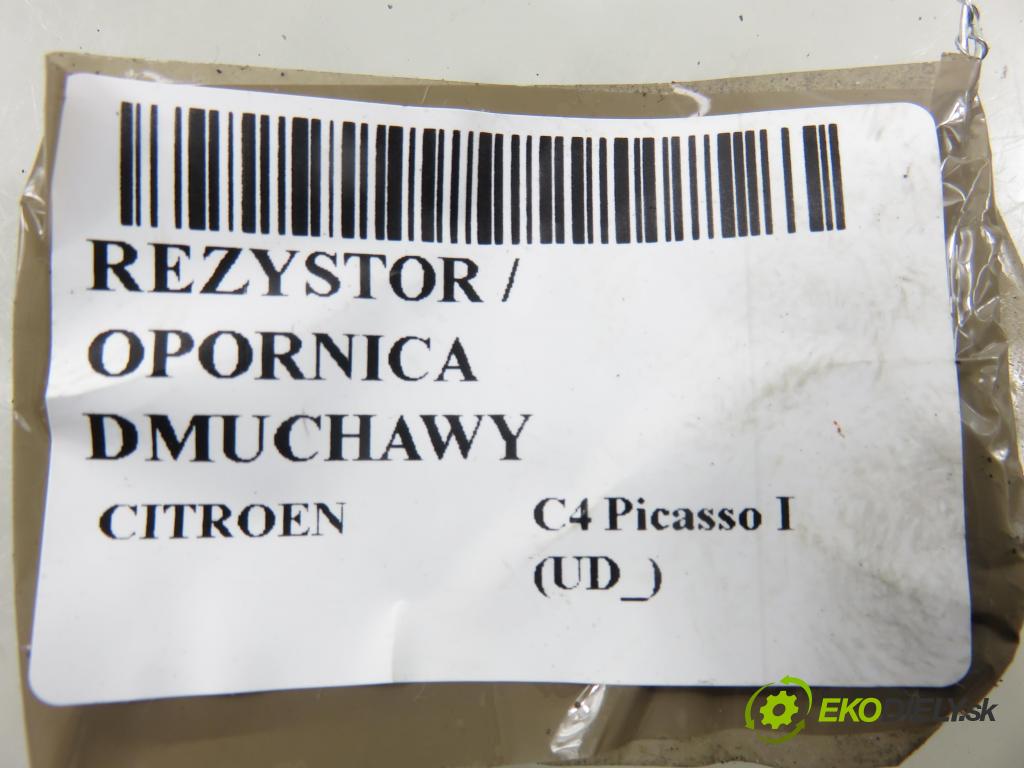 CITROEN C4 Picasso I (UD_) MINIVAN 2007 92,00 1.8 i 16V - 6FY (EW7A) 1749,00 rezistor / REOSTAT: topení 9654652480