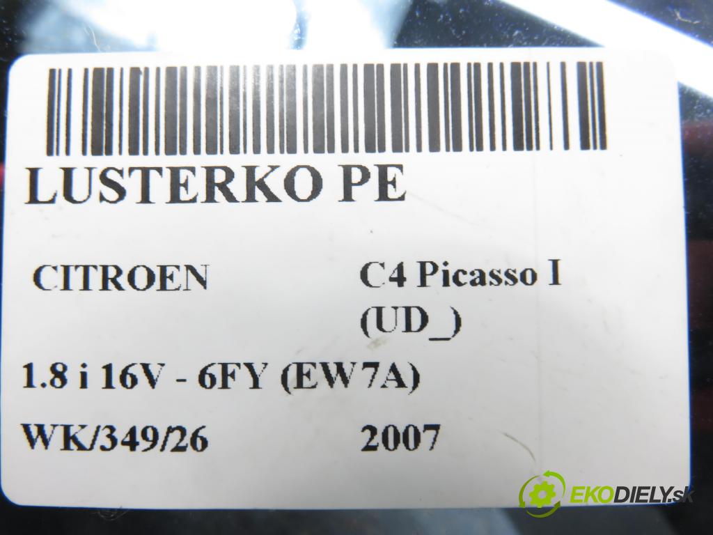 CITROEN C4 Picasso I (UD_) MINIVAN 2007 92,00 1.8 i 16V - 6FY (EW7A) 1749,00 Spätné zrkadlo