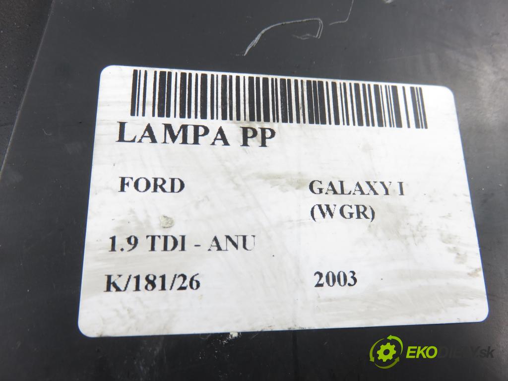 FORD GALAXY (WGR) MINIVAN 2003 66,00 1.9 TDI PD 90 - ANU 1896,00 světlo PP 7M5941016N ; YM2113006EJ ; 0301183202