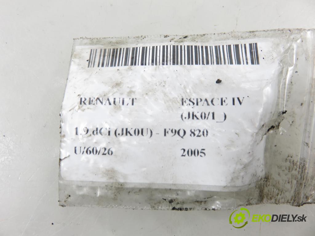 RENAULT ESPACE IV (JK0/1_) MINIVAN 2005 85,00 1.9 dCi 116 - F9Q 820 1870,00 vstrekovač 8200100272 ; 0445110110B (Vstrekovač paliva)