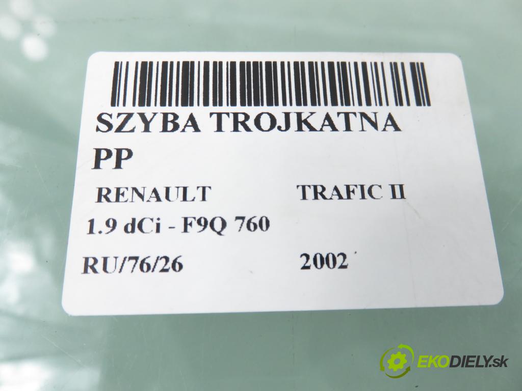RENAULT TRAFIC II Skrzynia (FL) FURGON 2002 74,00 1.9 dCi - F9Q 760 1870,00 okno TROJÚHELNÍK PP