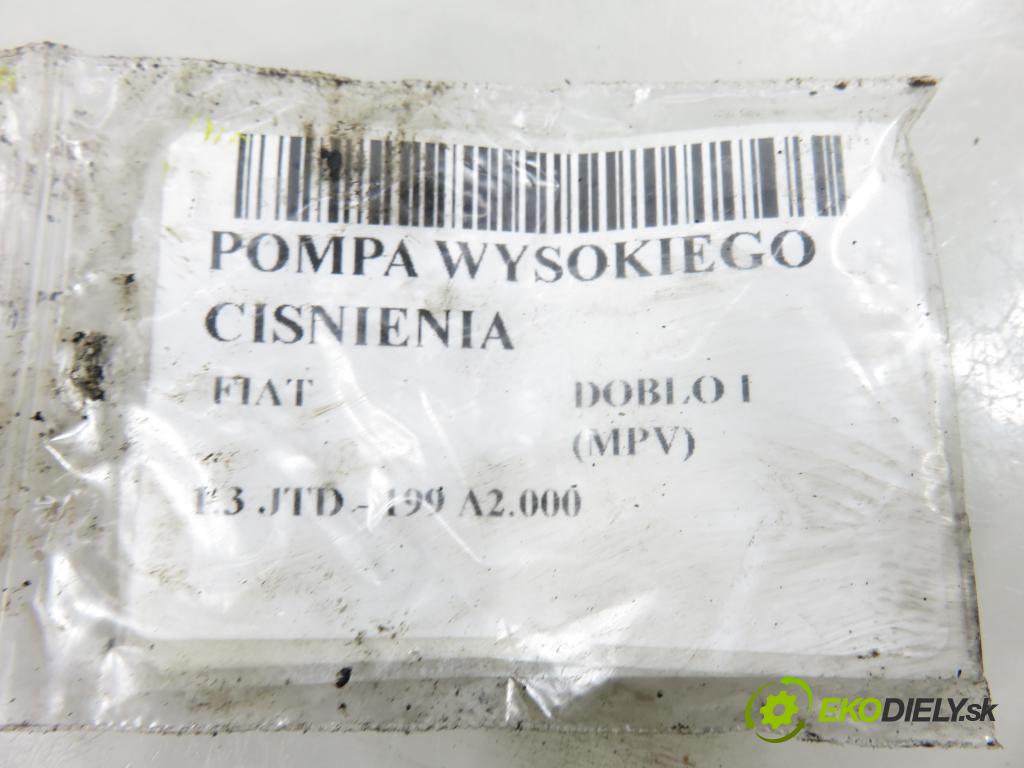 FIAT DOBLO nadwozie wielkoprzestrzenne (MPV) (119_, 223_) KOMBIVAN 2006 55,00 1.3 JTD - 199 A2.000 1248,00 Pumpa vysokého tlaku 