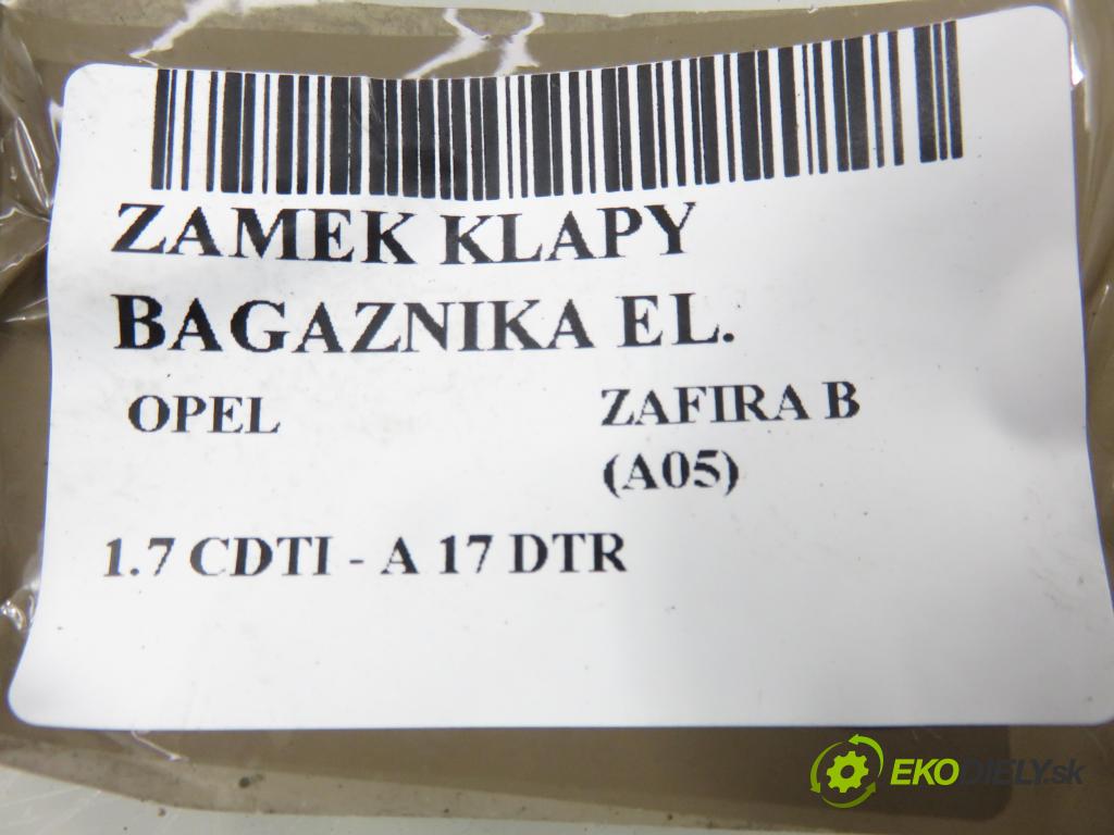 OPEL ZAFIRA B (A05) MINIVAN 2008 92,00 1.7 CDTI - A 17 DTR 1686,00 zámok dveří kufr EL. 495058724