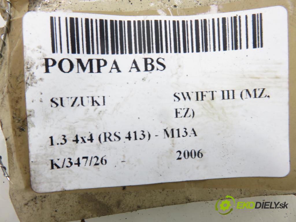 SUZUKI SWIFT III (MZ, EZ) HB 2006 68,00 1.3 4x4 (RS 413) - M13A 1328,00 pumpa ABS 06210205774 ; 06210908133 (Pumpa ABS)