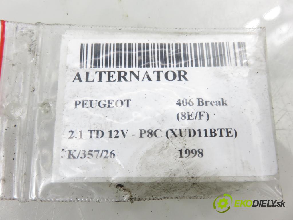 PEUGEOT 406 Break (8E/F) KOMBI 1998 80,00 2.1 TD 12V - P8C (XUD11BTE) 2088,00 Alternátor  (Alternátor)