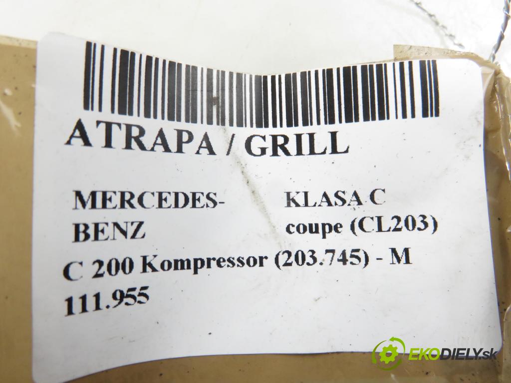 MERCEDES-BENZ KLASA C coupe (CL203) COUPE 2001 120,00 C 200 Kompressor (203.745) - M 111.955 1998,00 Mriežka / maska A2038800383