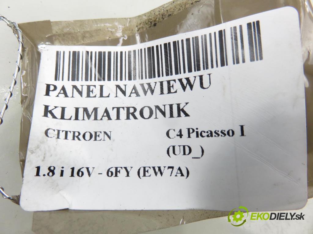 CITROEN C4 Picasso I (UD_) MINIVAN 2007 92,00 1.8 i 16V - 6FY (EW7A) 1749,00 Panel topení KLIMATRONIK 9650868977