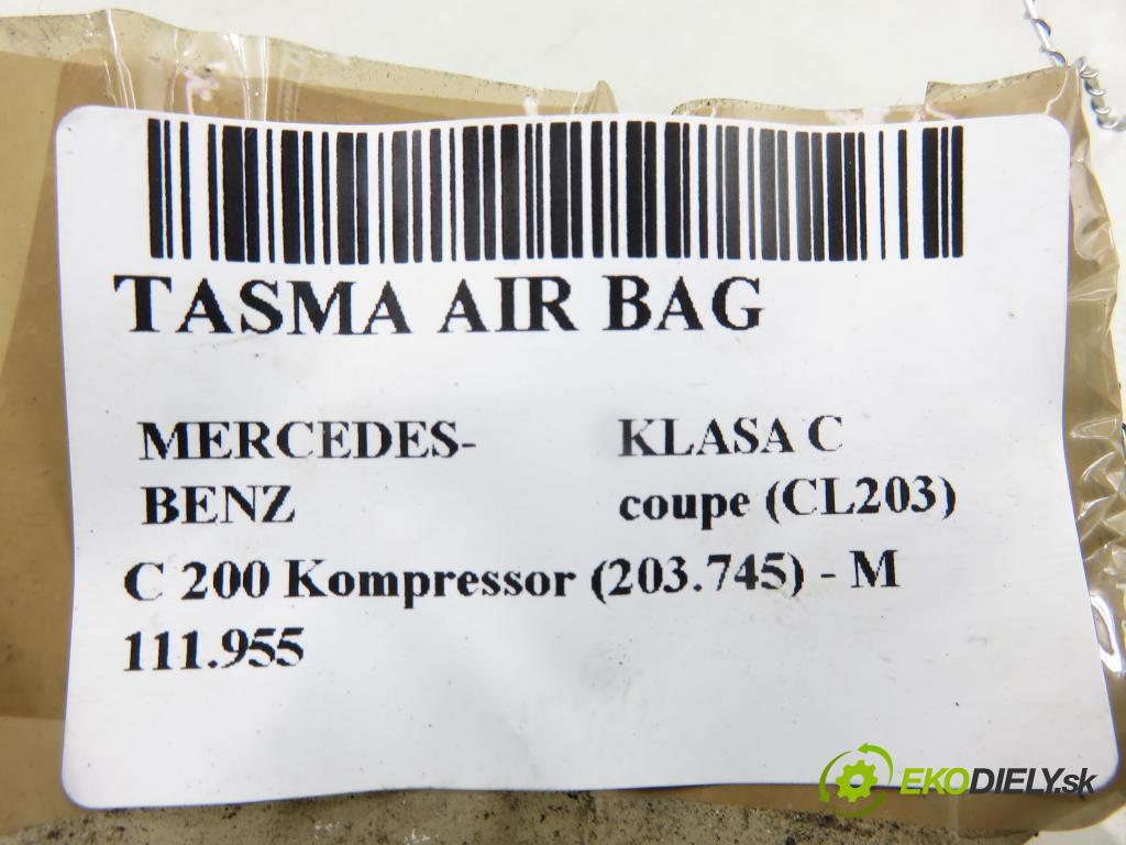 MERCEDES-BENZ KLASA C coupe (CL203) COUPE 2001 120,00 C 200 Kompressor (203.745) - M 111.955 1998,00 PÁSKA: air BAG 0025421918