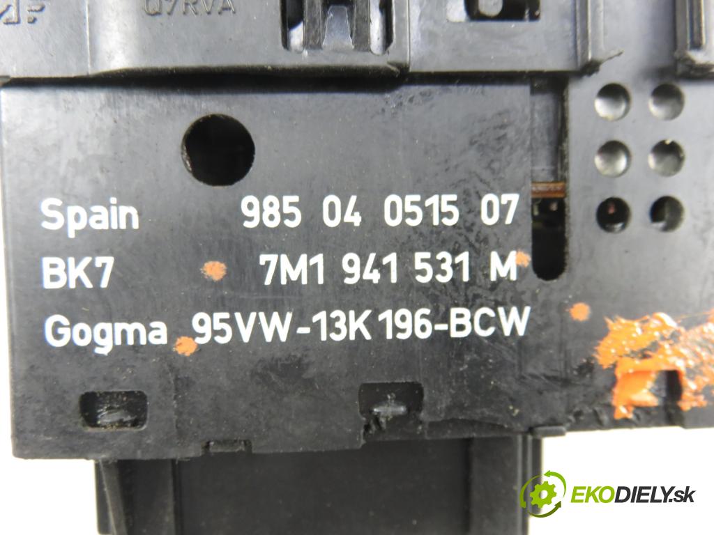 VW SHARAN (7M8, 7M9, 7M6) MINIVAN 1998 81,00 1.9 TDI 110 - AFN 1896,00 prepínač svetlá 7M1941531M ; 95VW13K196BCW