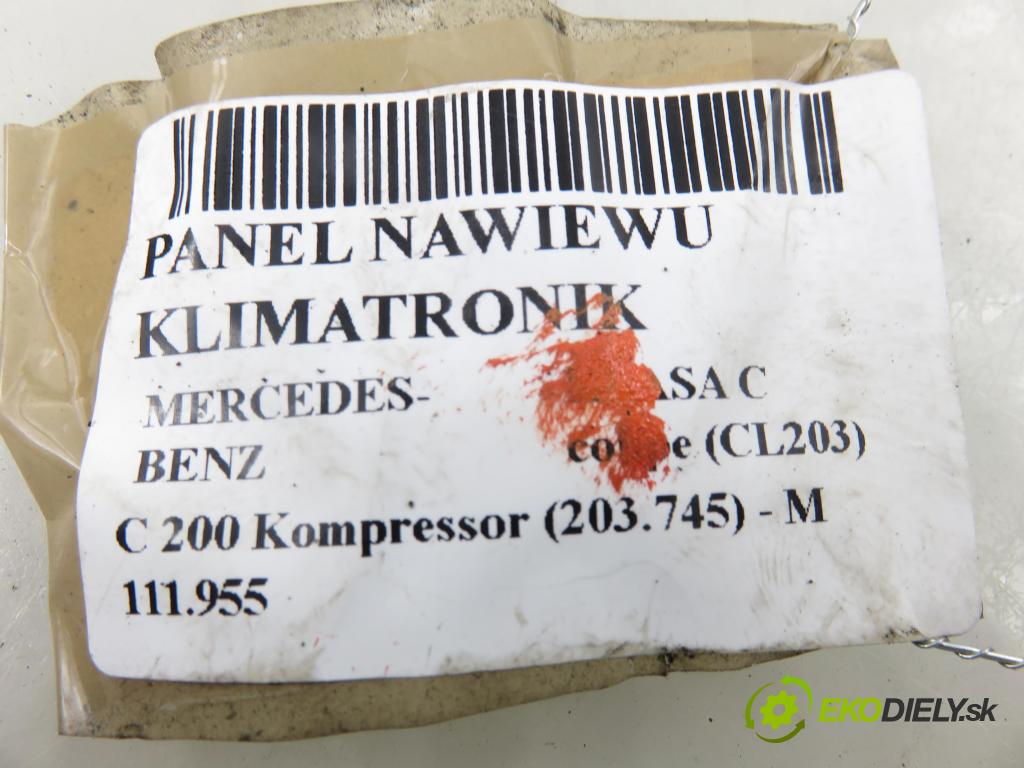 MERCEDES-BENZ KLASA C coupe (CL203) COUPE 2001 120,00 C 200 Kompressor (203.745) - M 111.955 1998,00 Panel topení KLIMATRONIK 2038300785