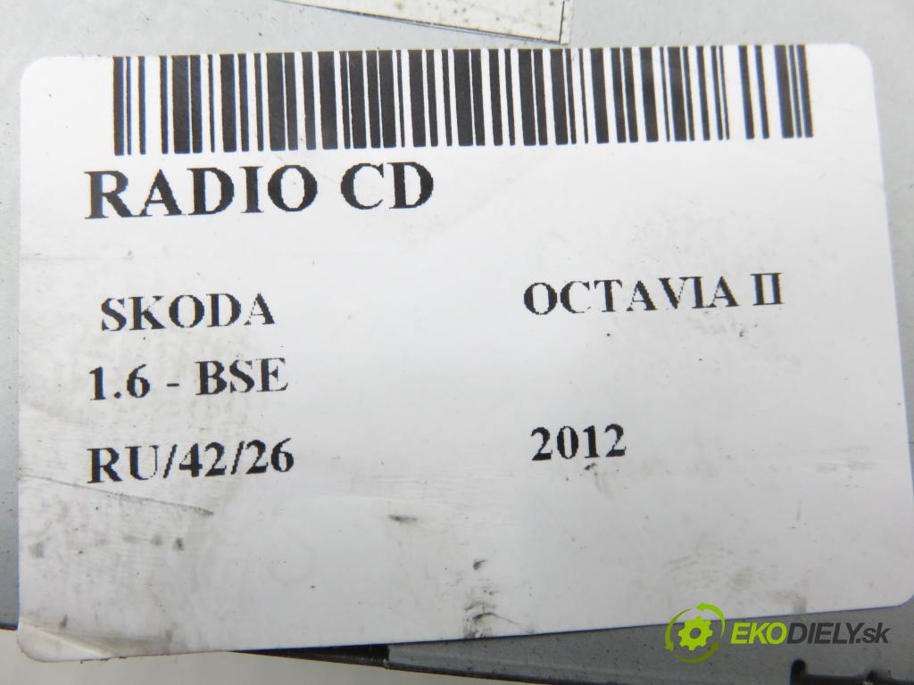 SKODA OCTAVIA II (1Z3) LIFTBACK 2012 75,00 1.6 - BSE 1595,00 RADIO CD 1Z0035161N