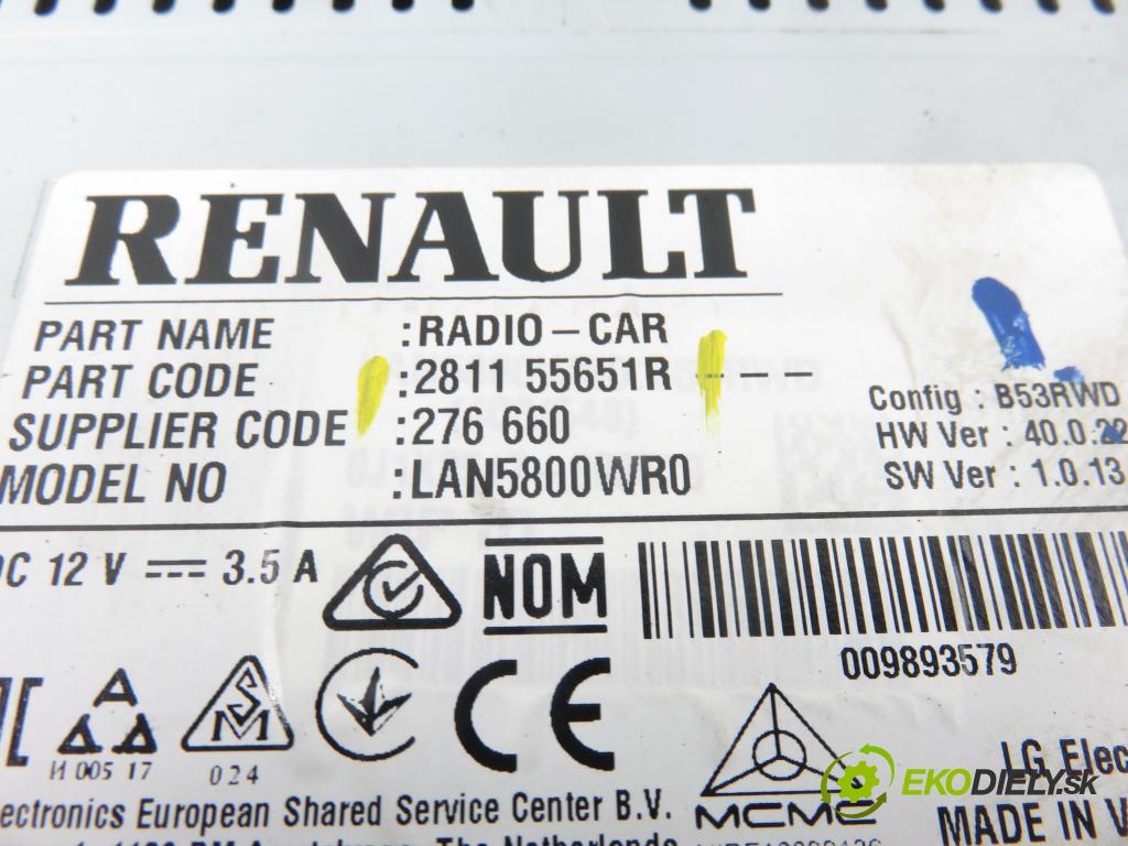 DACIA DUSTER (HM_) SUV 2021 74,00 1.0 TCe 100 (HMMT) 999,00 RADIO 281155651R