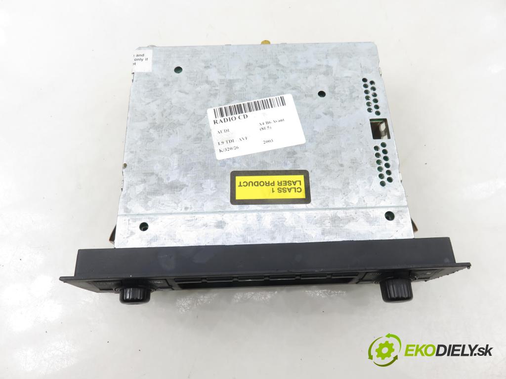 AUDI A4 Avant (8E5, B6) KOMBI 2003 96,00 1.9 TDI PD 130 - AVF 1896,00 RADIO CD 8E0035186L