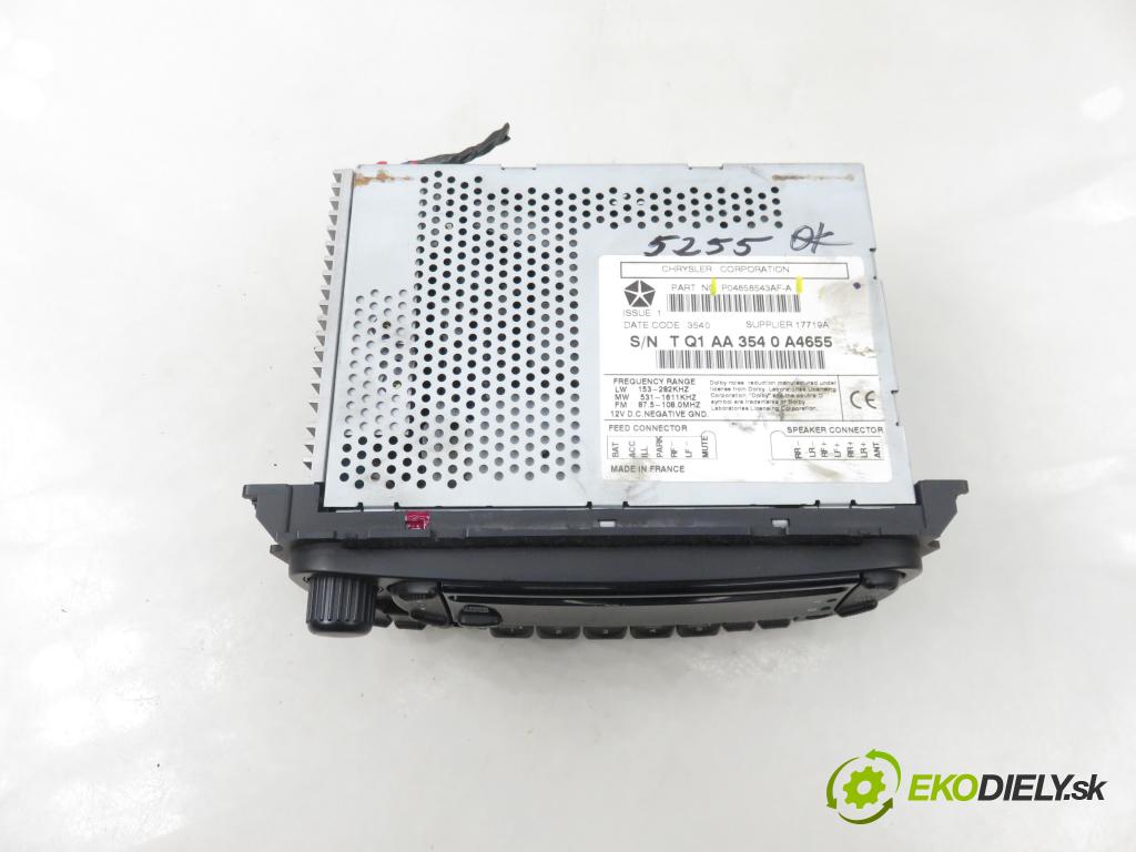 CHRYSLER PT CRUISER (PT_) MINIVAN 2001 104,00 2 - ECC 1996,00 RADIO CD Modul P04858543AFA